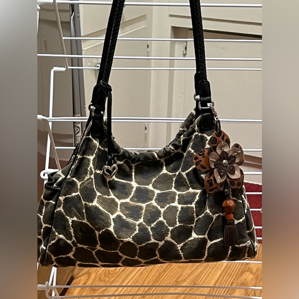 Brighton Giraffe Print Hobo Bag Retired EUC - Picture 4 of 16